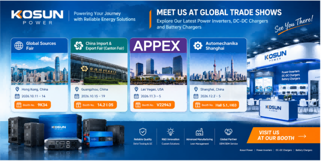 Meet KOSUN Power at global trade shows in 2026!